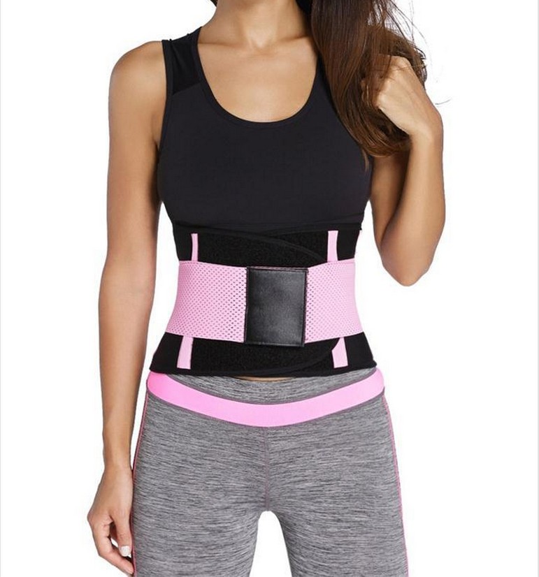 YG1063 Pink Sweat Band Waist Training Belt